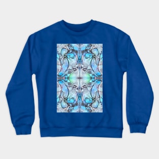 Blue Delight. Abstract Pattern Design Crewneck Sweatshirt